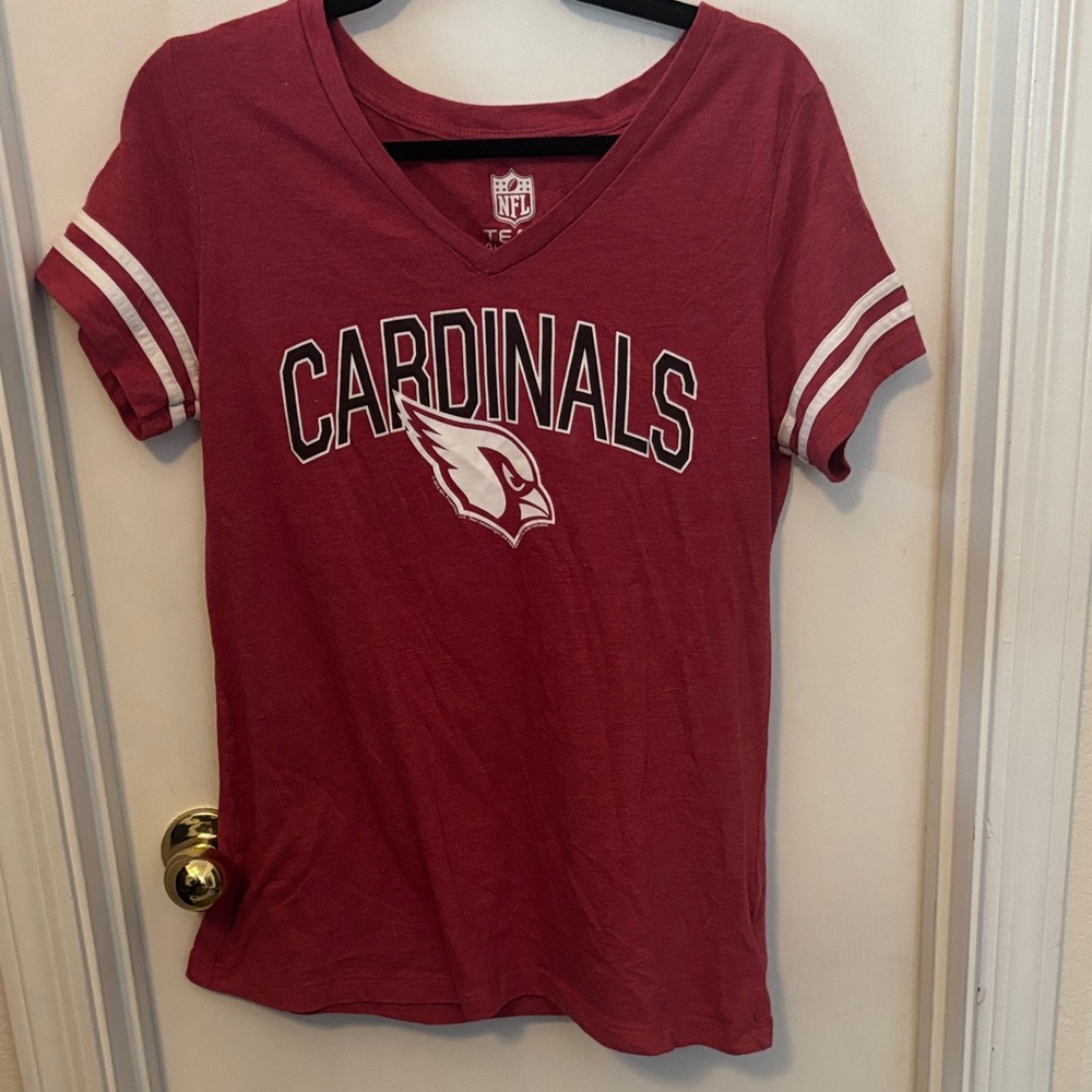 NFL Cardinals Red V-Neck Tee
